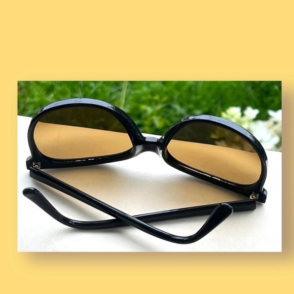 90s Designer Sunglasses Black Retro Eyewear - Picture 13 of 14